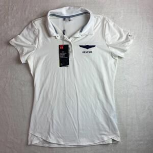 Womens Under Armour Heat Gear Genesis Short Sleeve Golf Polo‎ Size Medium